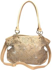 img 3 attached to Zzfab Laser Purses Double Handle Women's Handbags & Wallets