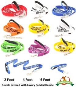 img 1 attached to 🐶 Dexil Deaf Dog Friendly Color Coded Dog Collars - Accident Prevention Leash 6ft/1.8m. Alert Others in Advance. Award Winning!