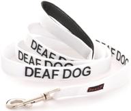 🐶 dexil deaf dog friendly color coded dog collars - accident prevention leash 6ft/1.8m. alert others in advance. award winning! logo