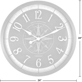 img 1 attached to 🕒 FirsTime & Co. Compass Rose Wall Clock: American Crafted with Oil Rubbed Bronze Finish – 24 x 2 x 24