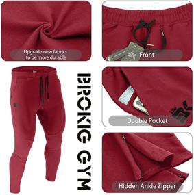 img 1 attached to Mens Jogger Casual Workout Sweatpants Pockets
