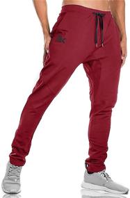 img 4 attached to Mens Jogger Casual Workout Sweatpants Pockets