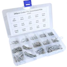 img 2 attached to KOOTANS 240Pcs Cotter Fastening Assortment