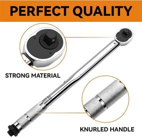 img 2 attached to 💪 Enhance Precision and Performance with Lytool 1/2 Inch Drive Click Torque Wrench Set for Motorcycles and Automobiles - 20-154 Ft-Lb/28-210 Nm, Dual Scales, Dual Direction Torque Wrench Set