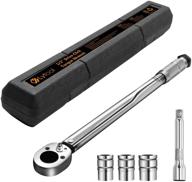 💪 enhance precision and performance with lytool 1/2 inch drive click torque wrench set for motorcycles and automobiles - 20-154 ft-lb/28-210 nm, dual scales, dual direction torque wrench set logo