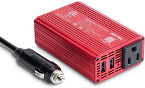 img 4 attached to 🚗 BESTEK 150W Car Power Inverter 12v to 110v Converter with Dual USB Car Charger and Cigarette Lighter Socket