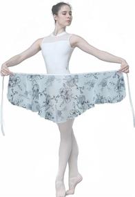 img 3 attached to 🩰 Women and Girls' Preferred Ballet Chiffon Wrap Skirts for Dance