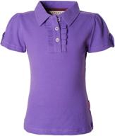 ipuang toddler girl short sleeve cotton ruffle polo shirt top logo