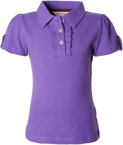 img 3 attached to Ipuang Toddler Girl Short Sleeve Cotton Ruffle Polo Shirt Top