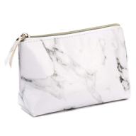 💼 stylish marble makeup bags: portable and waterproof cosmetic display cases for travel and organization (8.66x6.3x2.36inches) logo