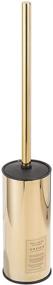 img 4 attached to 🚽 LANGPAI Freestanding Toilet Brush Holder: 304 Stainless Steel Stand for Bathrooms - Rust Resistant, 18-Inch High, Polished Gold Finish