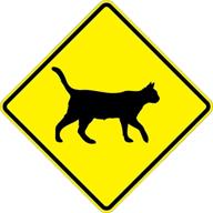 гарантия сигнализации символа пересечки кошек логотип
