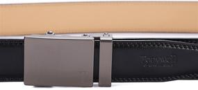 img 1 attached to Tonywell Authentic Leather Ratchet Automatic Men's Belt Collection