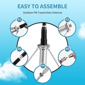 img 3 attached to 📡 Профессиональная 1/4 волновая антенна GP FM для широковещательного передатчика FM с частотой 87-108 МГц с кабелем TNC длиной 15 м - Подходит для передатчиков FM мощностью 0.5Вт, 1Вт, 5Вт, 7Вт, 10Вт, 15Вт, 20Вт, 30Вт, 50Вт, 80Вт, 100Вт.