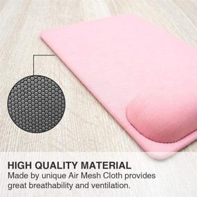 img 2 attached to 🖱️ SenseAGE Enlarge Mouse Pad with Wrist Support for Comfortable Typing and Pain Relief – Perfect for Home, Office & Travel (Pink)