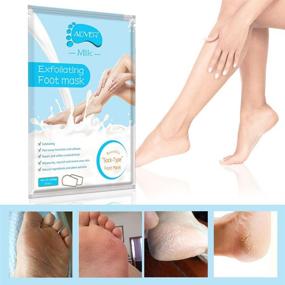 img 2 attached to 3-Pack Foot Peel Mask: Exfoliating Booties, Pedicure Foot Spa for Dry Cracked Feet, Callus Remover Sock. Softens and Smoothens Feet. Natural Peeling Treatment for Men and Women.