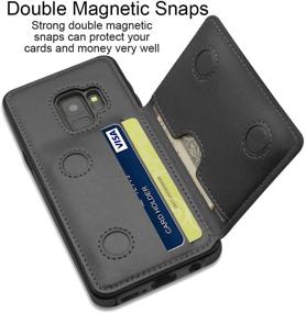 img 1 attached to 📱 LakiBeibi Samsung Galaxy S9 Wallet Case with Card Holders - Slim Leather Flip Folio, Dual Layer Lightweight Magnetic Lock, Screen Protector - Black