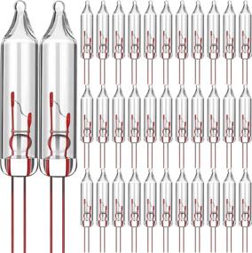 img 4 attached to 🎄 200 Count Xmas Multicolored Replacement Light Bulbs Set for Christmas Decorations, Mini Incandescent String Lights, Party Supplies - 2.5 Volt (Clear)