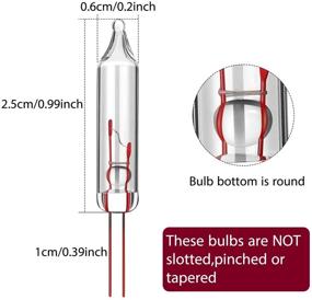 img 3 attached to 🎄 200 Count Xmas Multicolored Replacement Light Bulbs Set for Christmas Decorations, Mini Incandescent String Lights, Party Supplies - 2.5 Volt (Clear)