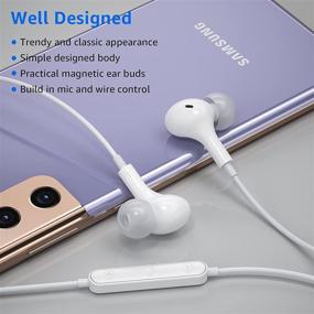 img 3 attached to APETOO USB C Headphones for Samsung S21 Ultra, Hi-Fi Type C Earphones with Microphone, Volume Control, and Magnetic Earbuds for 🎧 iPad Pro, iPad Air 4, Galaxy S20 FE, Note 20, Note 10, Pixel 5, Pixel 4 XL, OnePlus 9 Pro, and OnePlus 8