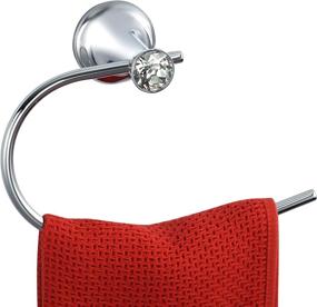 img 4 attached to 💎 Alise G2011 Bathroom Towel Ring/Rack with Crystal Decoration Head and Wall Mount - Stainless Steel Polish Chrome Finish: Stylish and Functional Towel Holder