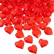 160 pieces acrylic heart decoration for valentine's day - vase fillers and table scatter logo