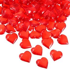 img 4 attached to 160 Pieces Acrylic Heart Decoration for Valentine's Day - Vase Fillers and Table Scatter