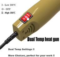 homicidic heat gun - upgraded to 662℉, dual-temperature professional heat tool - mini handheld hot air gun for embossing, shrink wrapping, paint crafts, electronics, and diy projects logo