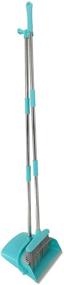 img 2 attached to 🧹 Xifando Extendable Long Handle Broom and Dustpan Set | Lightweight Upright Standing Combo for Kitchen, Office, or Outdoor Use - Light Blue