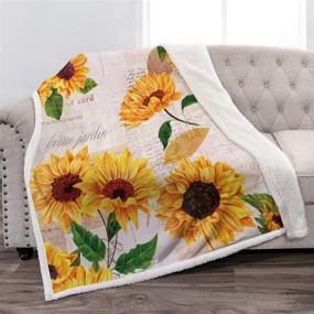 img 4 attached to Jekeno Sunflower Blanket Ligtweight Durable