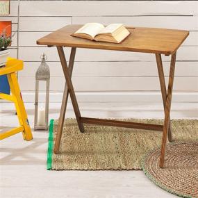img 2 attached to 🪑 American Trails Arizona Folding Table featuring Solid Red Oak by PRESTO PRODUCTS COMPANY