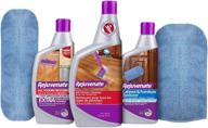 🧼 rejuvenate all floors cleaner and restorer kit | 32oz floor cleaner, 16oz floor restorer, 13oz cabinet & furniture restorer | includes microfiber mitt and bonnet applicators logo