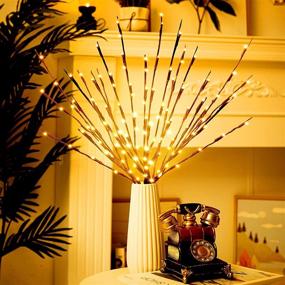 img 3 attached to 🌟 30 Inch Warm White Pre-lit Twigs: Electric Lighted Branches with 20 Bright Bulbs for Indoor, Home Romantic Decoration (1PCS)