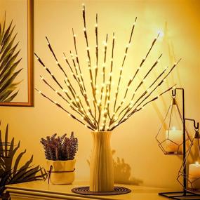 img 2 attached to 🌟 30 Inch Warm White Pre-lit Twigs: Electric Lighted Branches with 20 Bright Bulbs for Indoor, Home Romantic Decoration (1PCS)