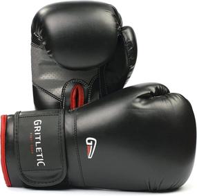 img 3 attached to Gritletic Boxing & MMA Training Gloves: Supreme Gloves for Men & Women – 8, 10, 12, 14 & 16oz Kickboxing Gloves in Red-Black