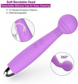 img 2 attached to 💦 Wireless Waterproof Rechargeable Personal Wand Massager - Handheld Bullet Vibrating Massager, Mute and Powerful