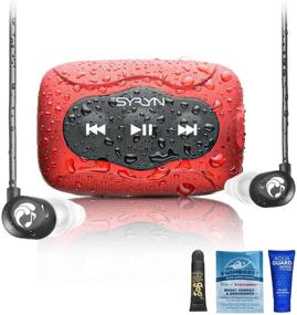 img 4 attached to Обновленные наушники Swimbuds Flip и водонепроницаемый MP3-плеер SYRYN с функцией перемешивания треков, 8 ГБ