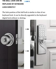 img 3 attached to 🔒 Commercial Keyless Door Lock with Keypad and Handle - Gimkok Smart Front Door Lock for Bedroom, Office, House Rental - Silvery (Right Hand)