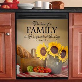 img 4 attached to Decorative Sunflower Dishwasher Wallpaper 23X26Inch