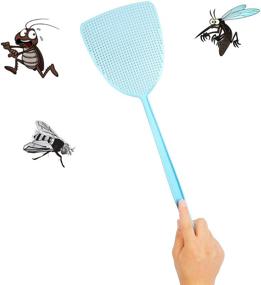 img 3 attached to 🏡 Bottokan Plastic Fly Swatters: Strong, Durable, and Flexible Long Handle Manual Swatters for Effective Fly and Mosquito Control – 6 Pack, 6 Multi-Color Set – Home and Kitchen Helper FlySwatter