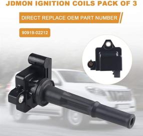 img 3 attached to 🔥 Высококачественные катушки зажигания: JDMON совместимые с Toyota Tacoma Tundra 4Runner T100 1995-2004, 3.4L V6 90919-02212 UF-156 Набор из 3 штук.