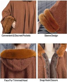 img 2 attached to Dahlia Women's Winter Poncho Fleece - Women's Coats, Jackets & Vests