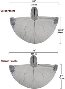 img 1 attached to Dahlia Women's Winter Poncho Fleece - Women's Coats, Jackets & Vests