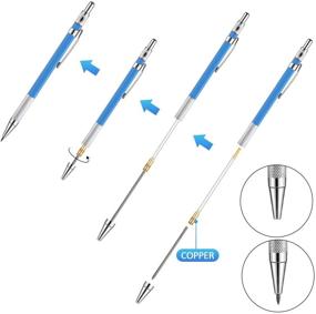 img 2 attached to 📏 Carpenter Pencils with Marker Refills, Carbide Scriber Tool for Glass, Ceramics, and Hardened Steel [15 Piece Set]