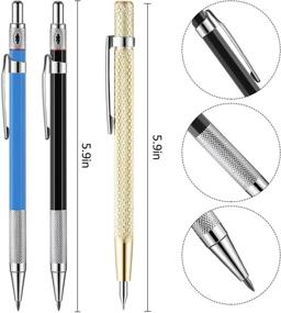 img 3 attached to 📏 Carpenter Pencils with Marker Refills, Carbide Scriber Tool for Glass, Ceramics, and Hardened Steel [15 Piece Set]