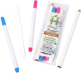 img 3 attached to Enhanced Tailor's Chalk Alternative Pens - 3 Pack: White, Red, and Blue - Water Soluble Ink for Sewing, Arts, and Crafts