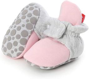 img 1 attached to 👶 HsdsBebe Unisex Newborn Baby Cotton Booties: Non-Slip Sole for Winter Warmth & Cozy Comfort