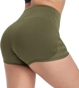 img 3 attached to 🩳 Stay Fit and Comfy with DIELUSA Women's High Waist Yoga Shorts - Tummy Control Workout Running Shorts