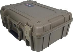 img 1 attached to 📦 18-inch Medium Waterproof Protective Hard Case with Foam, 18x14x7 inches - #801 IP67 Rated Watertight, Dust Proof, and Shock Proof TSA Approved Portable Trunk Carrier (Green)