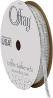 🎀 offray 1/8 inch silver metallic craft ribbon - 15 feet, ideal for crafting logo